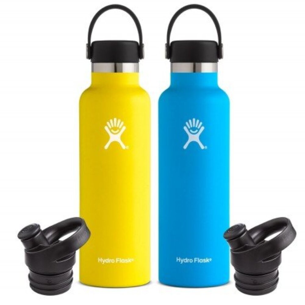 Hydro Flask Duo in Yellow and Blue 24oz